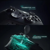 MODDEDZONE BLUE FIRE XBOX ELITE SERIES 2 CUSTOM MODDED CONTROLLER - detail view | Silarius