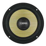 DXQ 6.5' 3-Way Component Speaker Set with Neodymium Magnet and Yellow Straw + Composite Foam Cone |... - rear view | Silarius