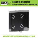 HIDEit Micro | Dell OptiPlex Micro PC Wall Mount - side view | Silarius
