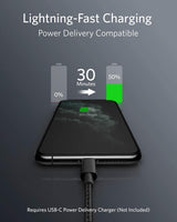 Anker 331 USB-C to Lightning Cable - side view | Silarius