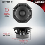 Octagonal 6.5' Mid-Range Loudspeaker 300 Watts Rms 8-Ohm - detail view | Silarius