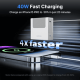 Gitryin Retractable 40W Charger - Lightning Cable - detail view | Silarius