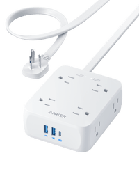 Anker 341 USB Power Strip - front view | Silarius