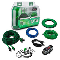 8-GA Amplifier Installation Wiring Kit - Green - front view | Silarius