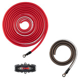 0-GA CCA Amplifier Installation Kit - RED - rear view | Silarius