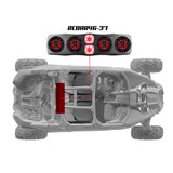 CAN-AM Soundbar With Amplifier and Installation Kit - 4x 6.5" Marine Speakers & 2x 4" Super Bullet Tweeters - side view | Silarius
