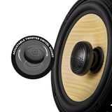 DXQ 6.5' 2-Way Coaxial Speaker with Yellow Straw and Composite Foam Cone | 150W RMS 4-Ohm - side view | Silarius