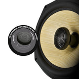 DXQ 6x9" 2-Way Coaxial Speaker with Yellow Straw and Composite Foam Cone | 150W RMS 4-Ohm - side view | Silarius