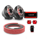 6.5' Loaded Flat Mount Speaker Pods with Amplifier, Installation Kit and RGB LED Lights, Package ... - detail view | Silarius