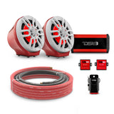 6.5' Loaded Flat Mount Speaker Pods with Amplifier, Installation Kit and RGB LED Lights, Package ... - detail view | Silarius