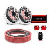 6.5' Loaded Flat Mount Speaker Pods with Amplifier, Installation Kit and RGB LED Lights, Package ... - detail view | Silarius