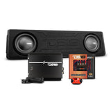 Ford F-150 2 x 10" Subwoofer Loaded Enclosure Package With Vinyl Finish and Dream LED Lights - front view | Silarius