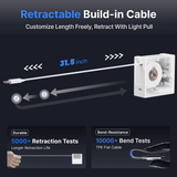 Gitryin Retractable 40W Charger - USB-C Cable - rear view | Silarius
