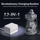 Gitryin Desktop Charging Station 12-in-1 (40W Combo) - rear view | Silarius