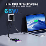 Gitryin Retractable 65W Fast Charger for 3C Devices - detail view | Silarius