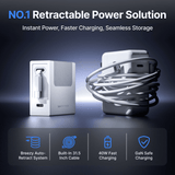 Gitryin Retractable 40W Charger - USB-C Cable - side view | Silarius