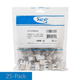 ICC IC107SACA0 CAT6a Shielded Modular Connector, 25 Pack, White