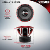 HOOLIGAN X 15' SPL Subwoofer 4000 Watts Rms 4' DVC 1-Ohm - detail view | Silarius