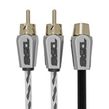 Level 3 RCA 100% Copper OFC Y Connector 1 FEMALE to 2 MALE - BLACK - RED - detail view | Silarius