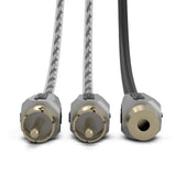 Level 3 RCA 100% Copper OFC Y Connector 2 FEMALE to 1 MALE - BLACK - RED - detail view | Silarius