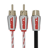 Level 3 RCA 100% Copper OFC Y Connector 2 FEMALE to 1 MALE - BLACK - RED - detail view | Silarius