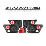 JK/JKU Front & Back Door Panels Package - front view | Silarius
