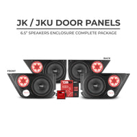 JK/JKU Front & Back Door Panels Package - front view | Silarius