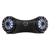 Dual 8' Marine Flat Mount Sound Bar Enclosure with LED RGB Lights 250 Watts Rms (NXL-8BK Included) - detail view | Silarius