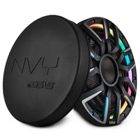12' Neodymium Marine & Powersport Subwoofer with Digital LED Lights and Carbon Fiber Cone | 800W R... - front view | Silarius