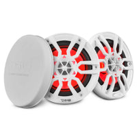 NXL 6.5' 2-Way Coaxial Marine Speaker with LED RGB Lights | 100W RMS 4-Ohm - front view | Silarius