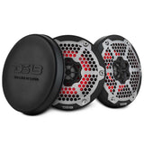 6.5" Marine 2-Way Hybrid Speaker with RGB LED, Compression Driver and Neodymium Magnet | 250W RMS 4-Ohm - front view | Silarius