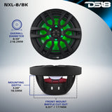 NXL 8' 2-Way Coaxial Marine Speaker with LED RGB Lights | 125W RMS 4-Ohm - detail view | Silarius