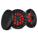 NXL 8' 2-Way Coaxial Marine Speaker with LED RGB Lights | 125W RMS 4-Ohm - front view | Silarius