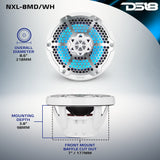 8' Marine 2-Way Hybrid Speaker with RGB LED, Compression Driver and Neodymium Magnet | 350W RMS 4... - detail view | Silarius