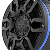 NXL 8' Compact Wakeboard Tower Speakers with Hybrid Mid-Range, Compression Driver Loudspeaker, RGB ... - side view | Silarius