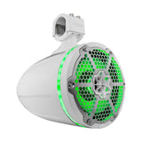 NXL 8" Neodymium Marine and Powersports Towers with Built-in Passive Radiator, 1" Driver and LED RGB Lights 180 Watts Rms