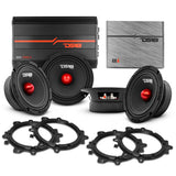PRO Audio 6.5' Midrange Speaker Upgrade Kit - With OEM Speaker Adapters, Amplifier & Wiring Kit - front view | Silarius