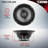 PRO 8' Neodymium Carbon Fiber Water resistant Cone Mid-Bass Loudspeaker 300 Watts Rms 2-Ohm - detail view | Silarius
