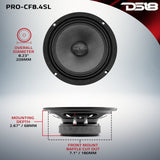 PRO 8" Shallow Carbon Fiber Water resistant Cone Mid-Bass Loudspeaker 275 Watts Rms 4-Ohm - detail view | Silarius