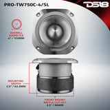 4' Super Bullet Tweeter with 1.5' Titanium Voice Coil and Oversized Ferrite Magnet 200 Watts 4-Ohm - detail view | Silarius