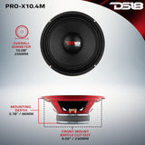 PRO-X 10' Mid-Range Loudspeaker 300 Watts Rms 4-Ohm - detail view | Silarius