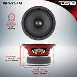 PRO-X 5.25' Mid-Range Loudspeaker 150 Watts Rms 4-Ohm - detail view | Silarius