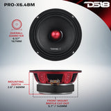 PRO-X 6.5' Mid-Range Loudspeaker with Bullet | 250W RMS 4-Ohm - detail view | Silarius