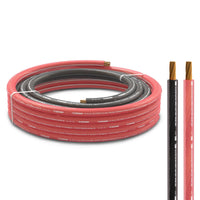 8-GA Ultra Flex CCA Ground Power Cable 5 Ft Black and 20 Ft Red Kit - front view | Silarius
