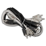 Level 2 RCA 100% Copper OFC Y Connector 2 MALE to 12 MALE 1.5 Feet - SILVER - front view | Silarius