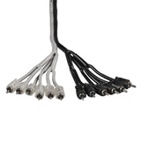 Level 2 RCA 100% Copper OFC Y Connector 2 MALE to 12 MALE 1.5 Feet - SILVER - detail view | Silarius