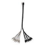 Level 2 RCA 100% Copper OFC Y Connector 2 MALE to 12 MALE 1.5 Feet - SILVER - side view | Silarius