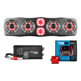 CAN-AM Soundbar With Amplifier and Installation Kit - 4x 6.5" Marine Speakers & 2x 4" Super Bullet Tweeters - detail view | Silarius