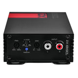 X 2-Channel Ultra Compact Class D Amplifier 2 x 140 Watts Rms @ 4-ohm - rear view | Silarius