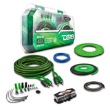 4-GA Amplifier Installation Wiring Kit - Green - front view | Silarius
